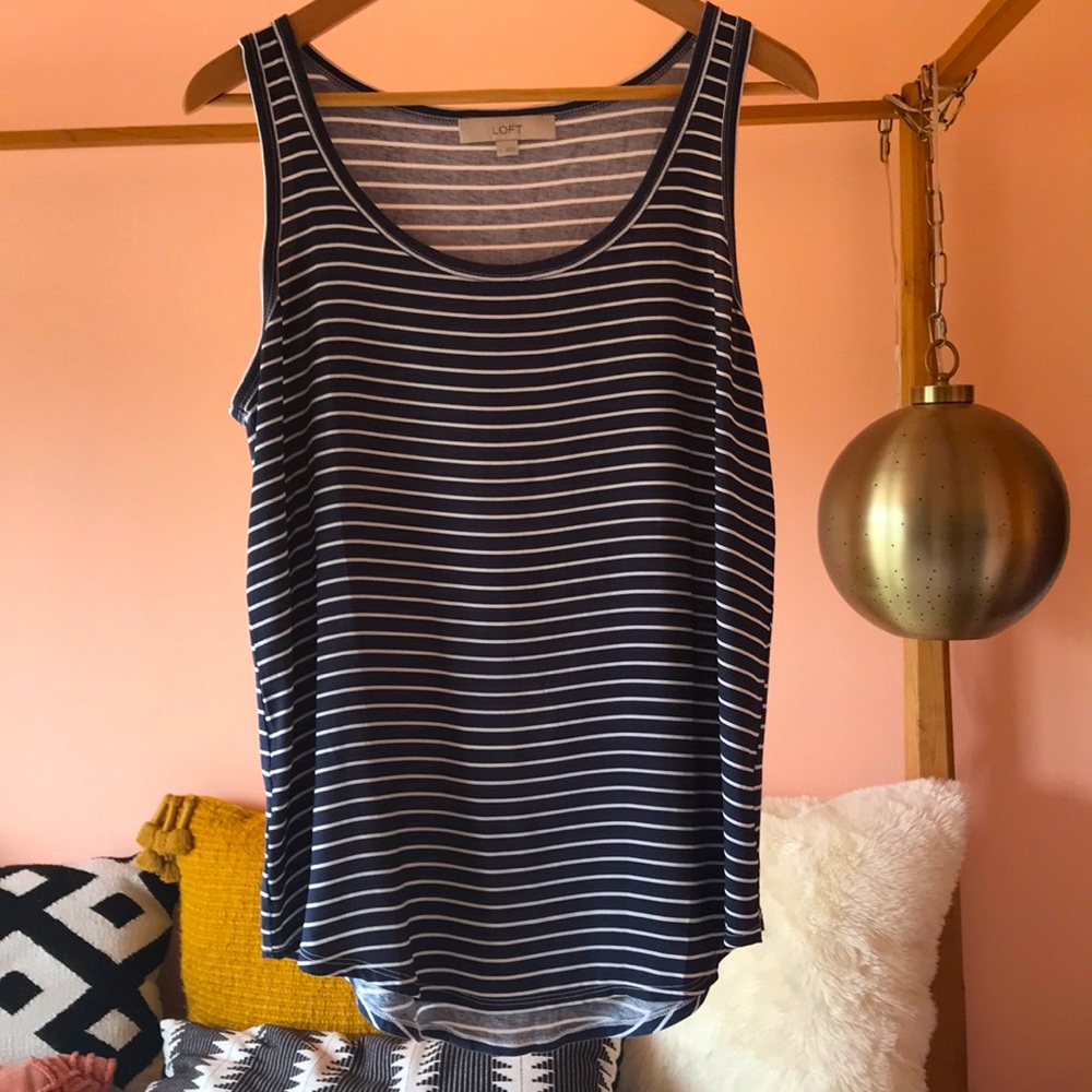 LOFT Striped Tank Top